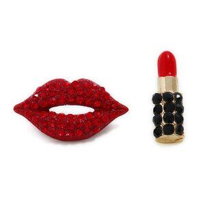 Red Lip Lipstick Earrings